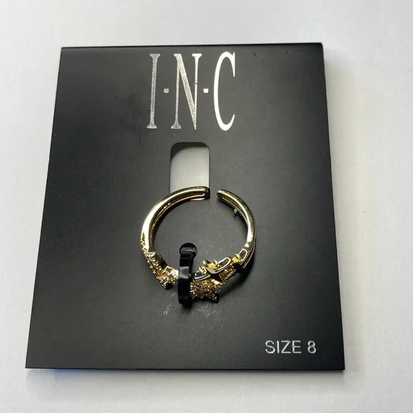 INC Gold-Tone Pave Star Open Ring - Picture 2 of 3